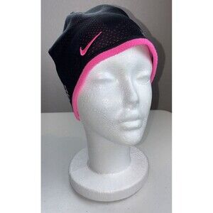 Nike Reversible Running/Golf Cap Unisex Therma-Fit Beanie Hat Black & Pink